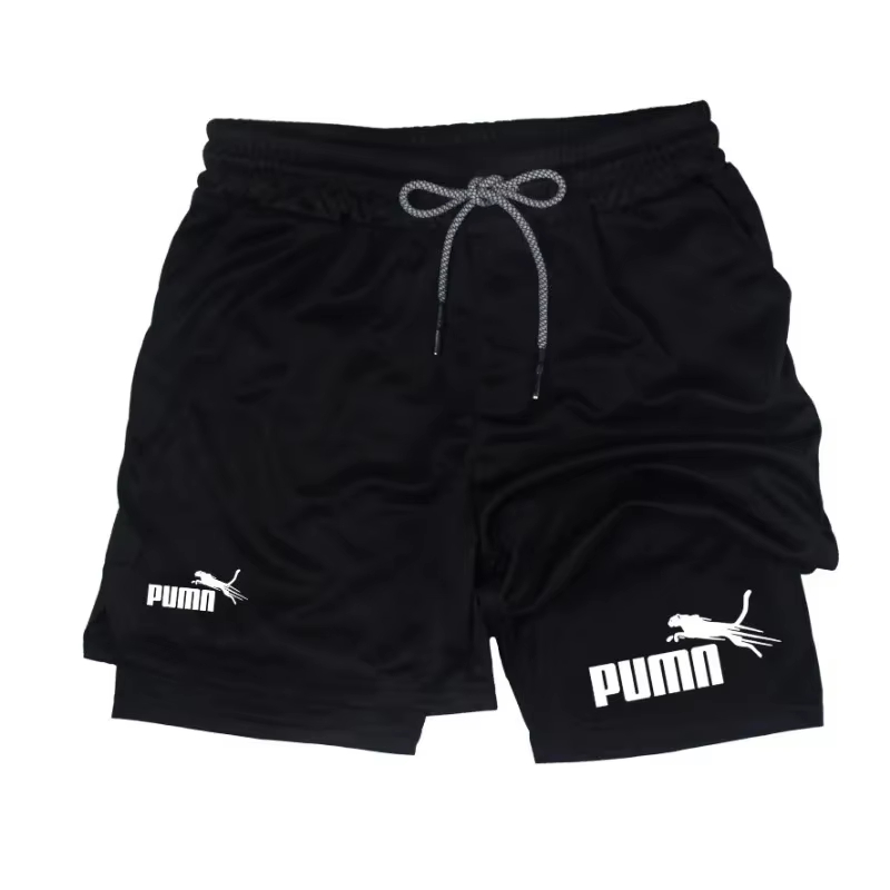 Compression Shorts Athletes - Мужские летние дышащие компрессионные шорты 2-в-1