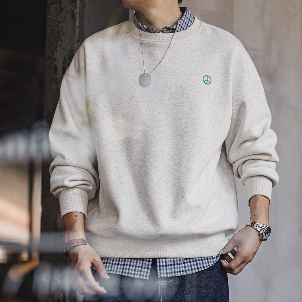 Undershirt Crew Neck - Maden Повседневная серая толстовка с круглым