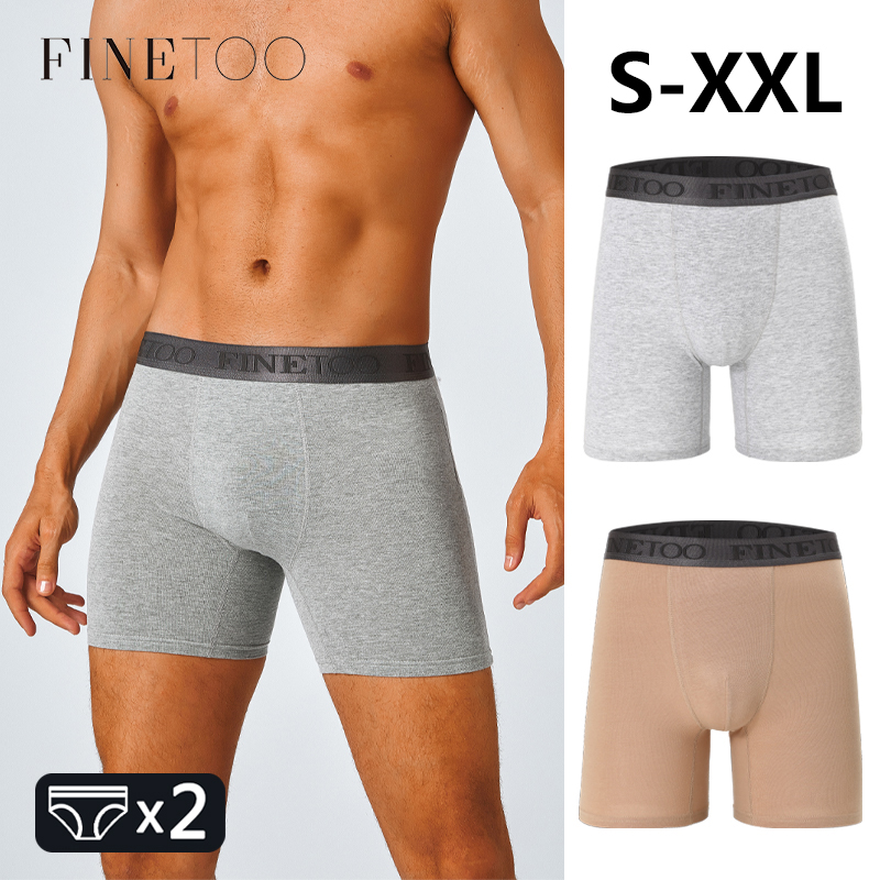 2 шт., хлопковые длинные боксе – обзор и цена Boxer Brief Pack Cotton