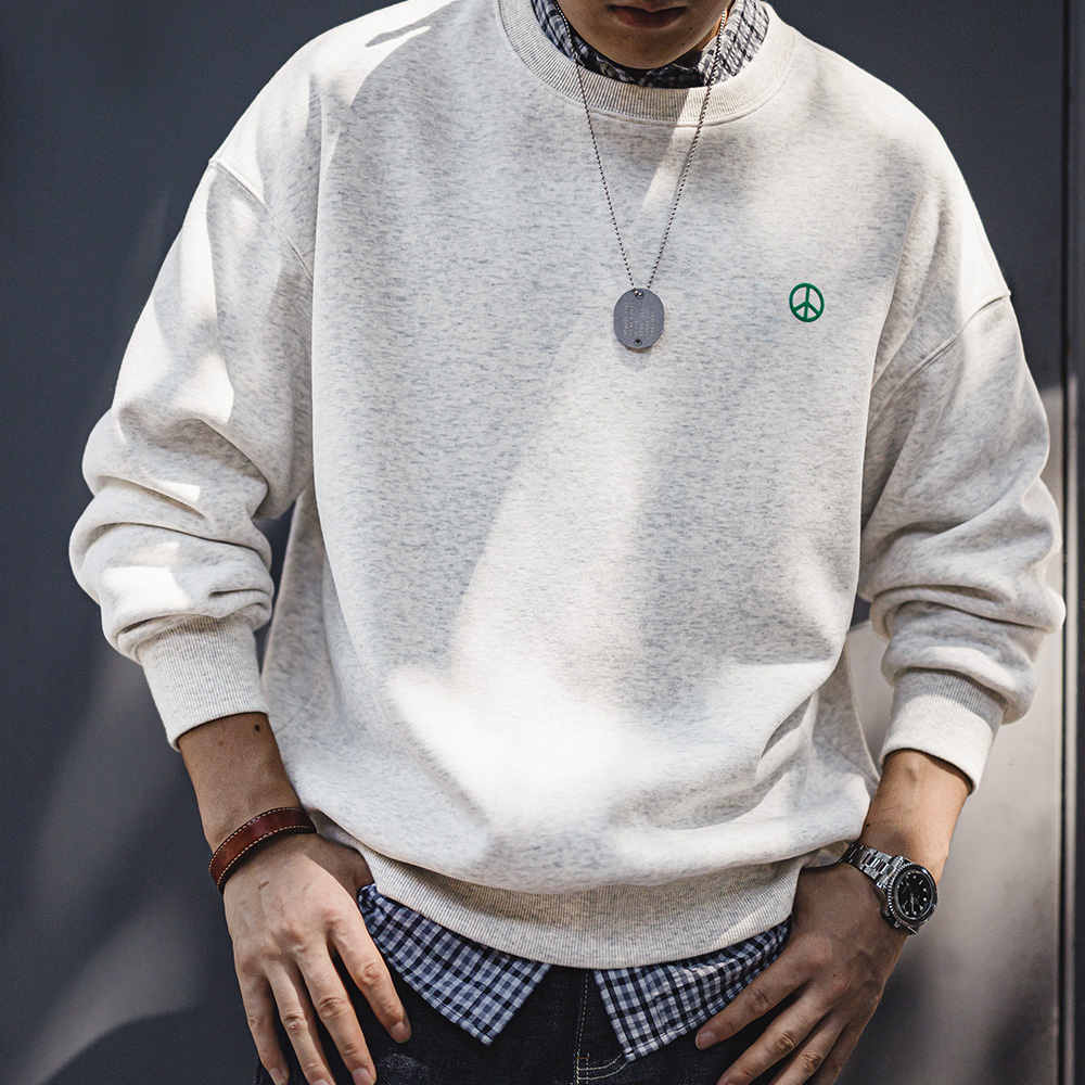 Maden Повседневная серая толст – обзор и цена Undershirt Crew Neck