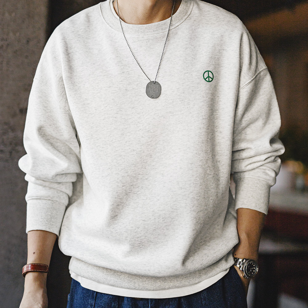 Maden Повседневная серая толст – обзор и цена Undershirt Crew Neck